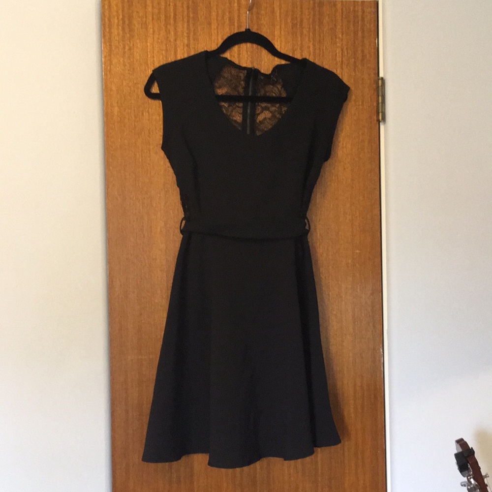 Sheer back, lace detail, LBD